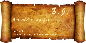 Brezán Jetta névjegykártya